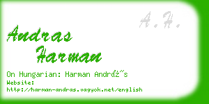 andras harman business card